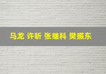 马龙 许昕 张继科 樊振东